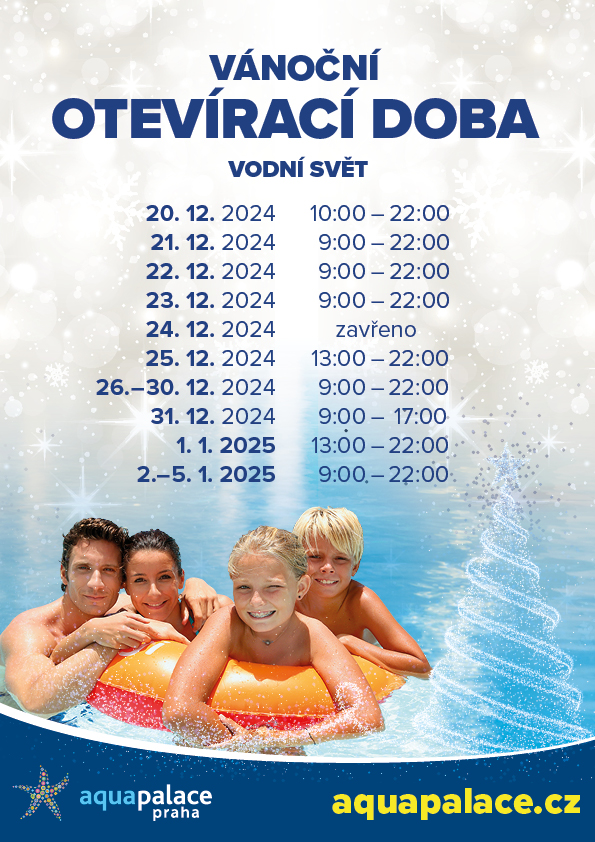 otevírací doba vanoce aquapalace