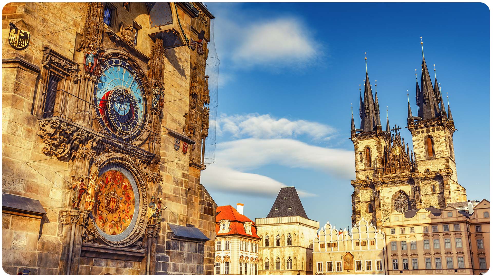 Pražský orloj a Staroměstské náměstí